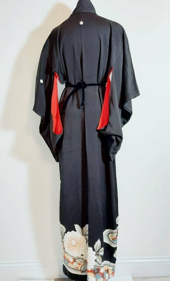 SOLD🦋 Vintag silk rayon Kimono Japanese robe - Picture 2 of 12